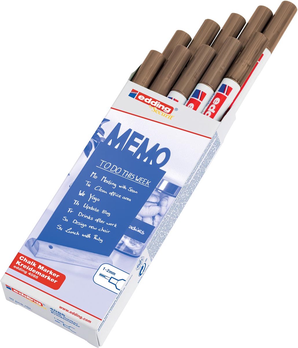 Krijtstift  edding  by Securit 4085 rond 1-2mm koper | 10 stuks